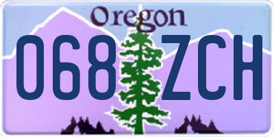 OR license plate 068ZCH