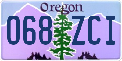 OR license plate 068ZCI