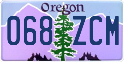 OR license plate 068ZCM