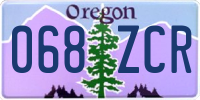 OR license plate 068ZCR