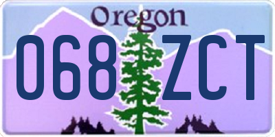 OR license plate 068ZCT