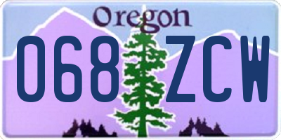 OR license plate 068ZCW