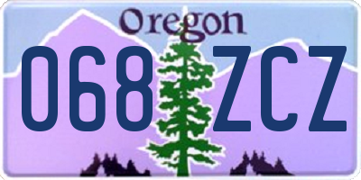 OR license plate 068ZCZ