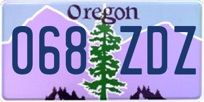OR license plate 068ZDZ