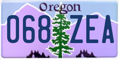OR license plate 068ZEA