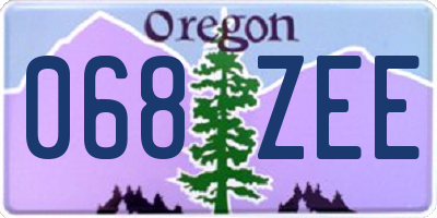 OR license plate 068ZEE