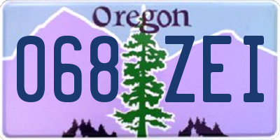 OR license plate 068ZEI