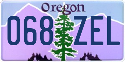 OR license plate 068ZEL