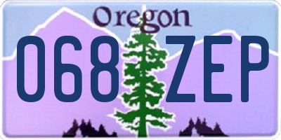 OR license plate 068ZEP
