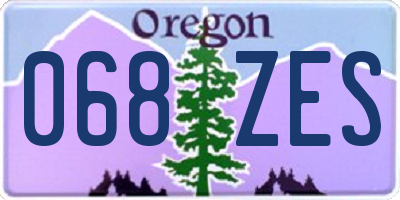 OR license plate 068ZES