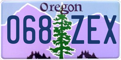 OR license plate 068ZEX