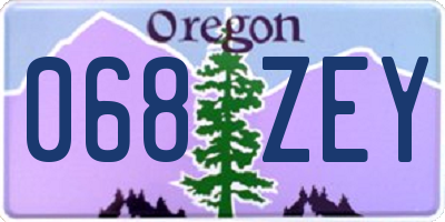 OR license plate 068ZEY