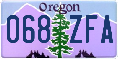 OR license plate 068ZFA