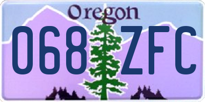 OR license plate 068ZFC