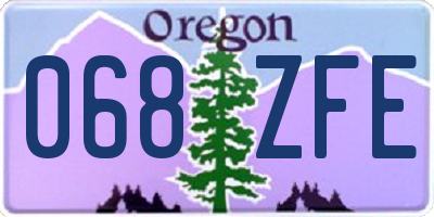 OR license plate 068ZFE