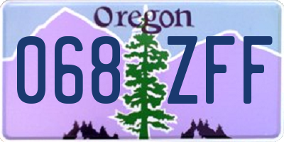 OR license plate 068ZFF