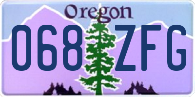 OR license plate 068ZFG