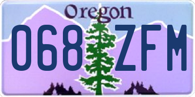 OR license plate 068ZFM