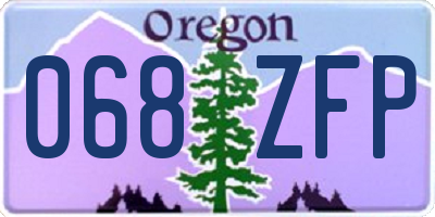 OR license plate 068ZFP