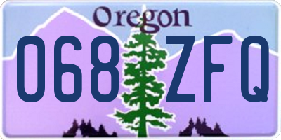 OR license plate 068ZFQ