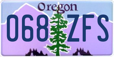 OR license plate 068ZFS