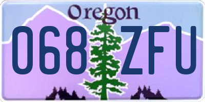 OR license plate 068ZFU