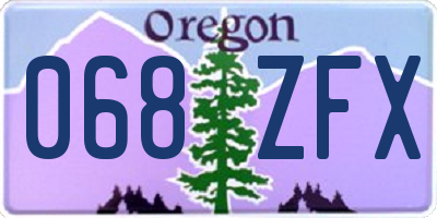 OR license plate 068ZFX