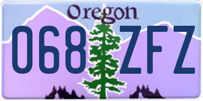 OR license plate 068ZFZ