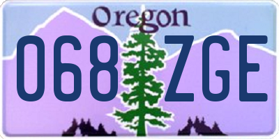 OR license plate 068ZGE