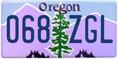 OR license plate 068ZGL
