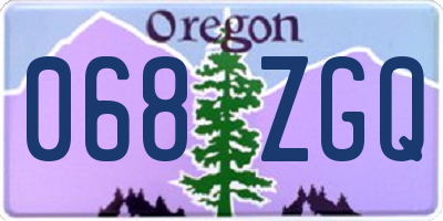 OR license plate 068ZGQ