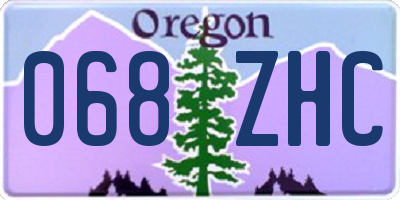 OR license plate 068ZHC