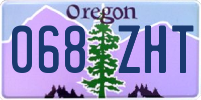 OR license plate 068ZHT