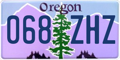 OR license plate 068ZHZ