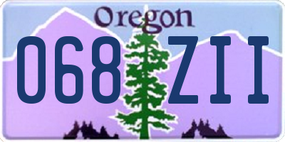 OR license plate 068ZII
