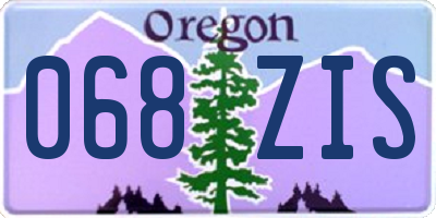 OR license plate 068ZIS