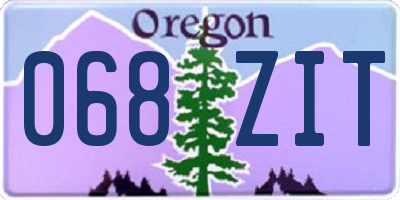 OR license plate 068ZIT