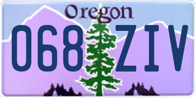 OR license plate 068ZIV