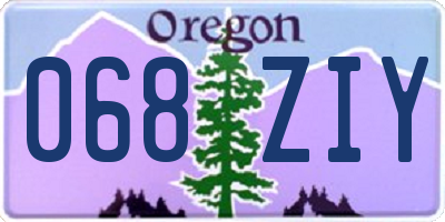 OR license plate 068ZIY