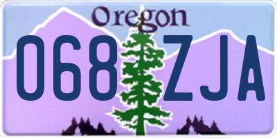 OR license plate 068ZJA