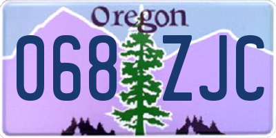 OR license plate 068ZJC