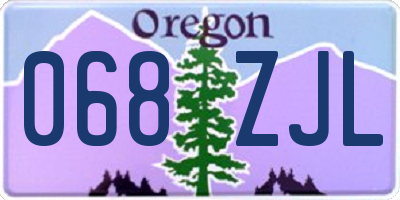 OR license plate 068ZJL