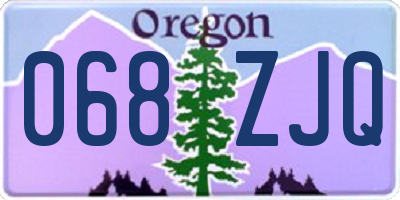 OR license plate 068ZJQ