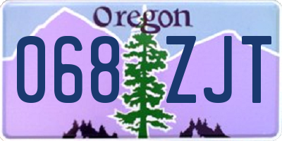 OR license plate 068ZJT