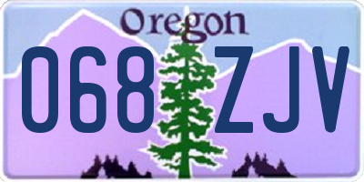 OR license plate 068ZJV