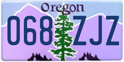 OR license plate 068ZJZ