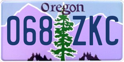 OR license plate 068ZKC