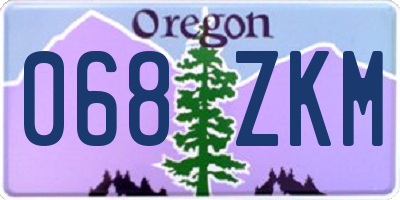 OR license plate 068ZKM