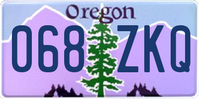 OR license plate 068ZKQ