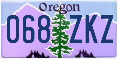 OR license plate 068ZKZ